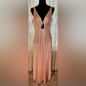 Vintage Olga Pink Floor Length Nightgown
